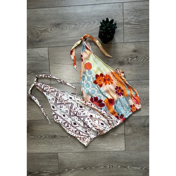 •Free People•Tied To You Tank in Tropical Combo - Picture 3 of 7